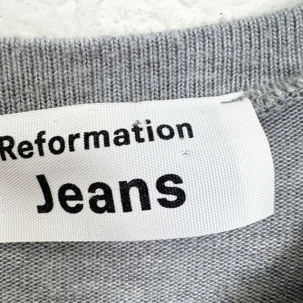 Reformation Jeans Womens Pullover Knit Sweater Size XS Comfy Neutral Gray - Picture 2 of 8